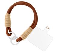 Bracelet pour téléphone Lanière courte Nylon Marron