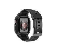 Bracelet pour Apple Watch 41mm / 40mm / 38mm Silicone avec Coque pour Antichoc Noir