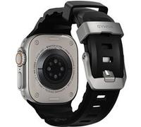 NOMAD Rocky Point - Bracelet pour Apple Watch 42/44/45/49 mm - Bracelet de montre puissant ultime - Connecteur noir carbone naturel