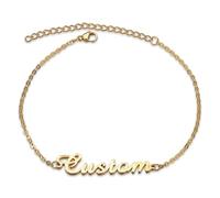 Bracelet Prenom Personnalisé, Bracelet Femme, Bracelet Lettre Nom, Bijoux Femme, En Acier Inoxydable, Cadeau De La Saint-Valentin, Cadeau Personnalisé Pour Femme Mères Épouses (Or)