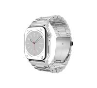 Bracelet pour Apple Watch - JUSTIN - PrimeSteel - Acier inoxydable premium - Gris - Compatible 44/45/46/49mm