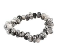Bracelet quartz inclusions tourmaline (pierres baroques)