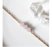 Bracelet quartz rose cannelle or