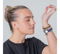 Bracelet Quartz-Rose + Diffuseur Huile Essentielle Amovible (7 Recharges Incluses),Pierres 8Mm Minérales,Source De Bien Être,Apporte Amour,Paix Et Harmonie Relationnelle,Femme/Homme