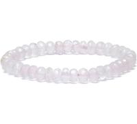 Bracelet Quartz rose facette AA qualité élastique -- 0,6 cm