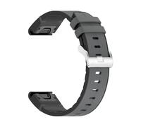 Bracelet Quickfit en cuir et silicone 20/22/26 mm Pour Garmin Fenix 8 51/47/43 mm, E7, 7X, 7S, 7Pro, 6X, 6S, 6Pro, Enduro 3, 2 Accessoires(Grey,20mm)