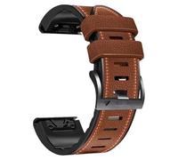 Bracelet QuickFit en cuir et silicone de 22 mm et 26 mm pour Epix Gen 2/7/7X Pro/Enduro Bracelet de sport hybride avec bouton en métal, Quickfit 22mm