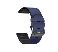 Bracelet Quickfit en cuir silicone 22/26mm Pour Garmin Fenix 8, 51/47mm, E, 7X, 7 Pro, 6X, 6 Pro, 5X, 5 Plus, Enduro 3, 2(Blue,22mm)