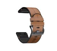 Bracelet Quickfit en cuir silicone 22/26mm Pour Garmin Fenix 8, 51/47mm, E, 7X, 7 Pro, 6X, 6 Pro, 5X, 5 Plus, Enduro 3, 2(BROWN,22mm Fenix 5 5Plus)