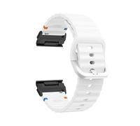 Bracelet QuickFit en silicone 26mm/22mm Pour Garmin Fenix 8, 47mm/51mm, E7, 7X, 6X Pro, 5X Plus, Epix Pro Gen 2/Enduro 3(White black,22mm)