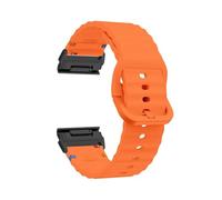 Bracelet QuickFit en silicone 26mm/22mm Pour Garmin Fenix 8, 47mm/51mm, E7, 7X, 6X Pro, 5X Plus, Epix Pro Gen 2/Enduro 3(Orange black,22mm)