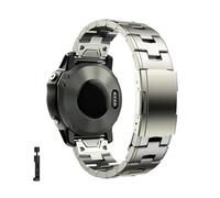 Bracelet Quickfit en titane 26 mm/22 mm Pour Garmin Fenix 8/6/6X/6XPro/7/7X/5/5X/5XPlus/3/Forerunner 945/935(Titanium,26mm)