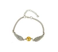 Bracelet Quidditch Vif d'Or Ailes d'Anges Harry Potter, Doré et Plaqué Argent Vintage