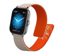 kwmobile Bracelet compatible avec Huami Amazfit GTS/GTS 2 / GTS 2e / GTS 3 bracelet - Accessoire de rechange pour fitness tracker en silicone - beige-orange