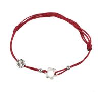Bracelet réglable avec étoile et trèfle - Bracelet réglable | Corde rouge, étoile à six branches, trèfle, taille réglable, attire tous les regards