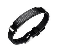 Bracelet réglable Ayatul Kursi avec verset du Coran en arabe islamique Allah - Bracelet de protection pour femmes, hommes, adolescents, saint verset coranique gravé - Bijou religieux pour la