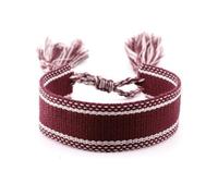 Bracelet Réglable Bohème en Tissu Tissé - 2 cm de Large - D'Amitié Brodé Pour Hommes et Femmes - Couleur 14