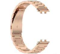 Bracelet réglable en acier inoxydable pour Huawei Band 11 11 Pro - Ajustement sécurisé - Sans espace - Facile à installer - Argenté, noir, or rose, port quotidien, sport et bureau (or rose)