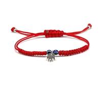 Bracelet réglable en alliage de zinc pour femme avec cordon rouge mauvais œil fait à la main bouddhiste tibétain DIY, Pierre