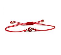 Bracelet réglable en alliage de zinc pour femme avec cordon rouge mauvais œil fait à la main bouddhiste tibétain DIY, Pierre