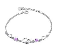 Bracelet réglable en argent sterling 925 pour mariée, fête des mères, mariage, taille unique, Alliage d'aluminium, Pas de gemme