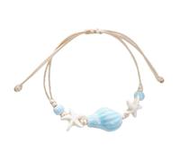 Bracelet réglable en céramique fait à la main - Design unique de plage - Accessoire pour les journées chaudes - Pour filles, taille unique, Comme décrit