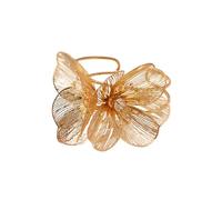 Bracelet réglable en forme de fleur dorée pour femme, fleurs en cristal de style bohème creux, bracelet irrégulier, bijou classique pour mariée, Large, Acier allié, Pas de gemme