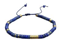 Bracelet réglable en hématite naturelle avec perles de 2 x 4 mm - Style bohème minimaliste et délicat - Bijou spirituel pour homme et femme, Medium, Pierre, Pas de gemme