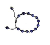 Bracelet Réglable en Lapis Lazuli Naturel et Pierre du Tibet