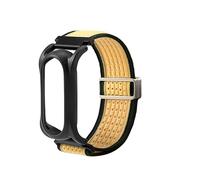 Bracelet réglable en Nyon tissé doux + étui de protection pour enregistreur vocal PLAUD NotePin AI, broche améliorée de 18 mm à dégagement rapide pour un remplacement facile du bracelet, vert et jaune