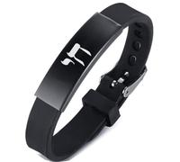 Bracelet réglable en silicone avec lettre hébreue Chai symbole de vie Kabbale Judaïque Juif Femmes Hommes Filles Judaïsme Chai Bijoux, Acier inoxydable Silicone