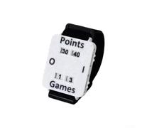Bracelet réglable pour gardien de scores, grand écran en résine, pour compteur de jeu portable pour joueurs de tennis et activités de plein air, blanc