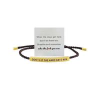 Bracelet « Remember Who The F You Are », « Don't Let The Hard Days Win » | Écharpe réglable en acier inoxydable avec inscription « To My Daughter/Best Friend »