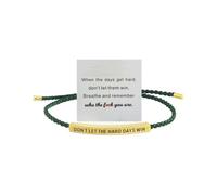 Bracelet « Remember Who The F You Are », « Don't Let The Hard Days Win » | Écharpe réglable en acier inoxydable avec inscription « To My Daughter/Best Friend »
