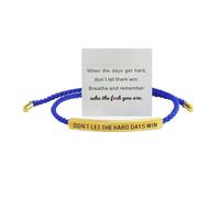 Bracelet « Remember Who The F You Are », « Don't Let The Hard Days Win » | Écharpe réglable en acier inoxydable avec inscription « To My Daughter/Best Friend »