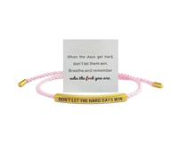 Bracelet « Remember Who The F You Are », « Don't Let The Hard Days Win » | Écharpe réglable en acier inoxydable avec inscription « To My Daughter/Best Friend »