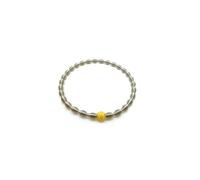 Bracelet Ressort Acier Boule Paillette Doré
