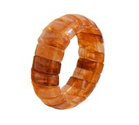 Bracelet rétro en acrylique avec cercles géométriques - Design vintage - Léger et élégant - Accessoire de poignet pour femme - Polyvalent - Motif ombré, taille unique, Comme décrit