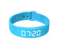 Bracelet Réveil À Vibration - 8 Alertes & Montre Veille 25 Jours, Capteur De Sommeil | Brassard Silicone Rechargeable USB, Compteur De Calories, Vibreur Silencieux Pour Grands Dormeurs Et Malentendant
