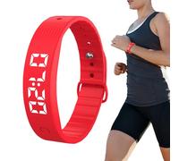 Bracelet Réveil Silencieux | Bracelet Rechargeable avec Minuterie | Montre Portable Compteur de Calories et de Pas - pour Couples Quotidien Sommeil Voyage Maison Lit Chambre Sieste Médication