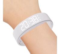 Bracelet Réveil Vibrant,Bracelet Horloge Numérique à Vibration - Montre Réveil Vibrante Étanche Silencieuse avec Affichage LED,pour Adultes Adolescents Maison Bureau Chambre Sommeil Travail Exercice