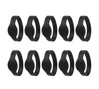 Bracelet RFID, 10pcs 13,56 MHz Bracelet en Silicone Carte d'identité Sauna Contrôle d'accès à l'accès au Bracelet pour la Piscine Salle du Sauna (Noir)