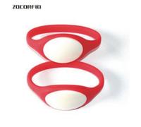 Bracelet RFID réinscriptible en Silicone,copie de carte vierge dans la carte de contrôle d'accès 125KHZ T5577/EM4305 - Type Red