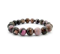 Bracelet rhodonite 10 mm minéraux et cristaux, beauté énergétique, méditation, amulettes spirituelles, Pierre