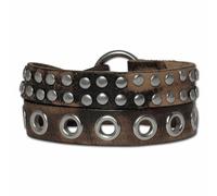 Bracelet Rivet Silberdream Cuir Unisexe Marron - Cuir De Vachette Tannée - La5645b