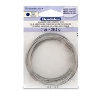Bracelet rond en fil de m moire en acier inoxydable Beadalon Remembrance, grand format, brillant, 28 g, environ 60 bobines