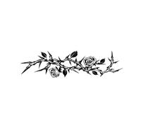 Bracelet Rose, À Base De Plantes, Longue Durée, Imperméable, Tatouage Temporaire Résistant Pour Hommes Et Femmes.