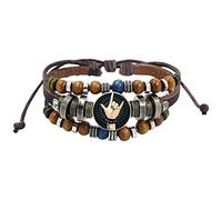 Bracelet Rose Bracelet Poignet Anneaux en cuir artificiel sont le cadeau parfait pour les amis, les copines, les copains et les camarades de classe Pour Empilable Bracelet Bracelet De (E, One Size)