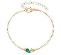 Bracelet Rose Pour Bracelet Anneaux Gold Bracelet With Birthstone Birthday For Her Stocking Stuffers For Teens Plated Adjustable Bracelet Messages Inoxydable Aimanté Plusieurs (Green, One Size)