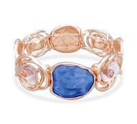 Bracelet rose pour femme, cadeau de fête des mères, bracelet jonc extensible, bracelet en émail rose 3D, bijou cadeau pour elle, One size, Métal, Pas de gemme